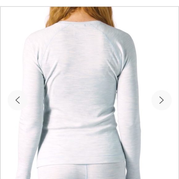 Smartwool Women's Classic Thermal Merino Base Layer Crew Winter Sky Heather - Picture 10 of 13
